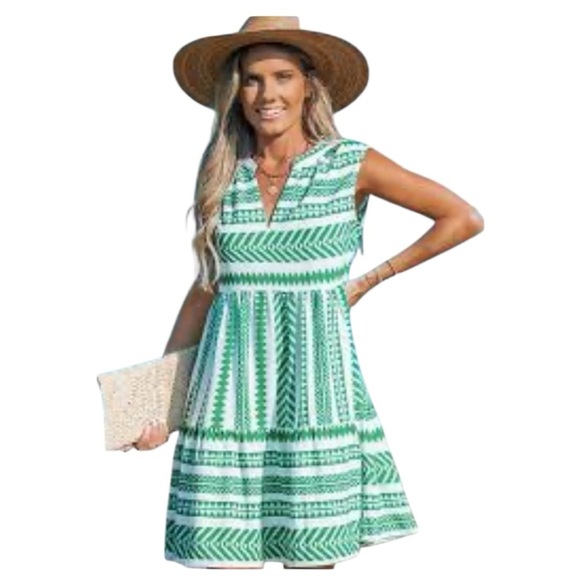🌹NWT:CUPSHE LIVE LIFE GEOMETRIC MINI DRESS - Picture 1 of 7